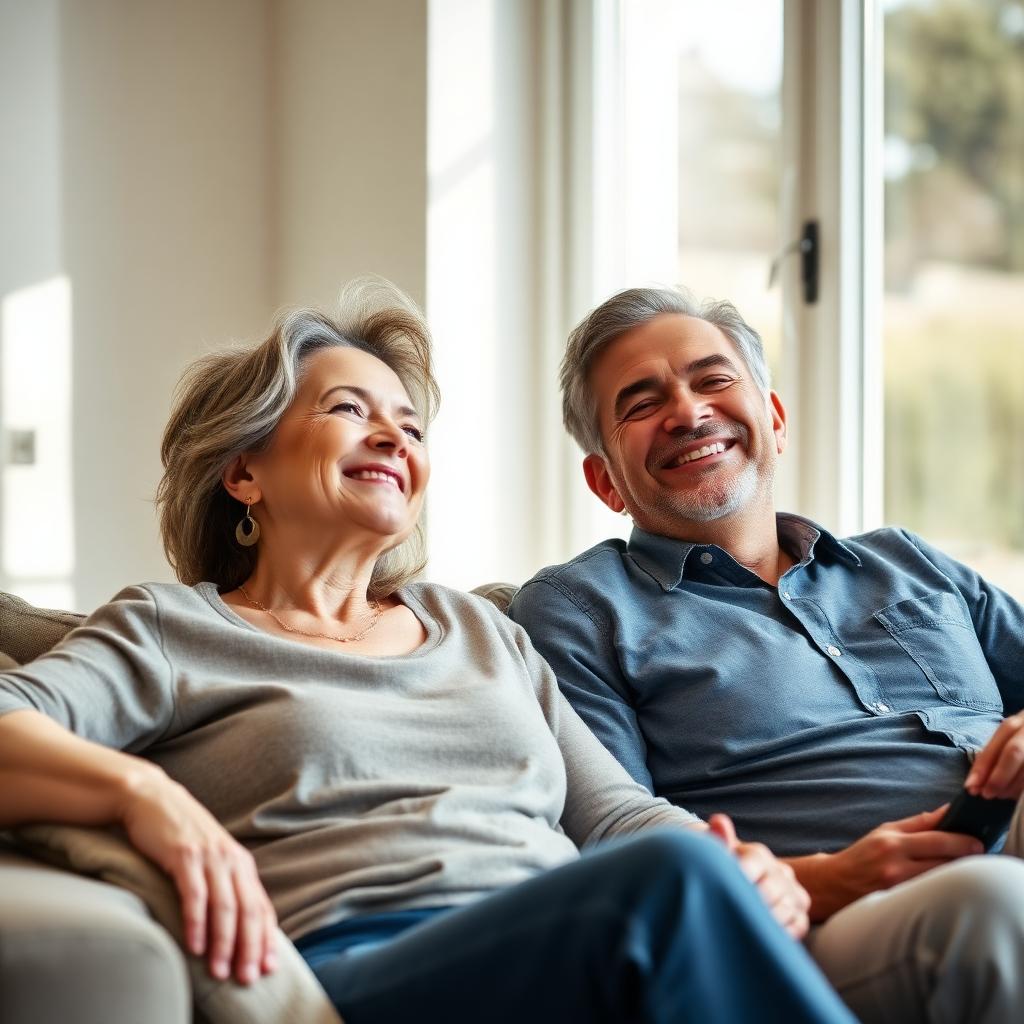 Happy couple enjoying wellness benefits